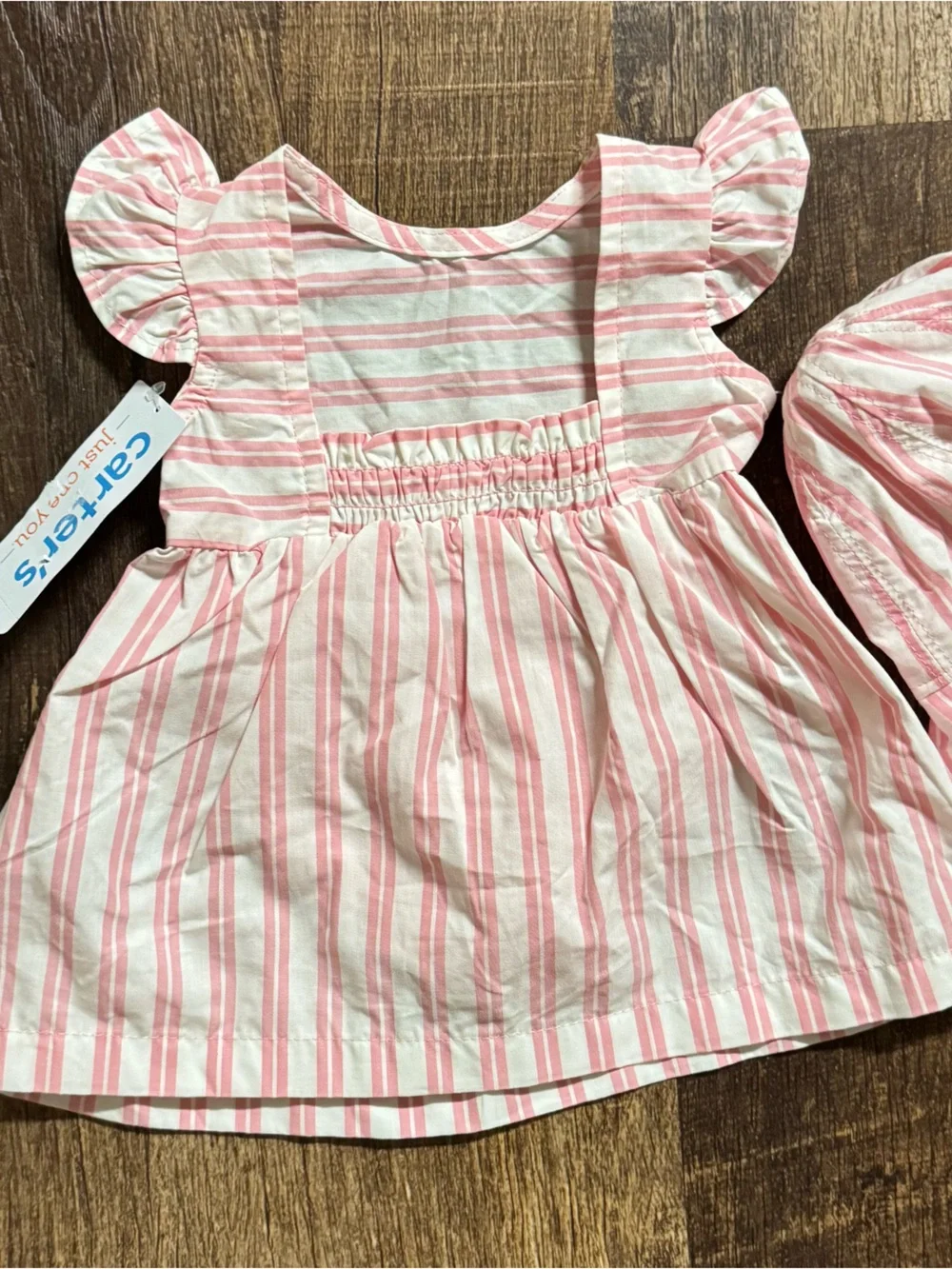 Carter's Pink and White Striped Dress with Matching Bloomers